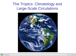 Tropics – Climatology and Large-scale Circulations