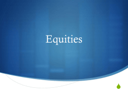 Equities - Undergraduate Investment Society at UCLA
