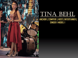 TINA BEHL - Rudraksh Entertainment & Wedding Solutions