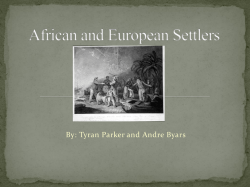 African and European Settlers