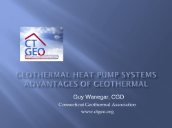 Geothermal Heat Pumps Advantages CTGeo Assn