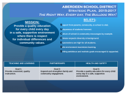 Aberdeen Public Schools Strategic Plan The Right Way, Everyday