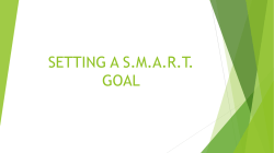 SETTING A S.M.A.R.T. GOAL