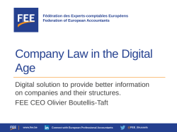 Olivier Boutellis-Taft, CEO, Fédération des Experts