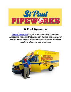 Plumbing Services From St Paul Pipeworks in MN