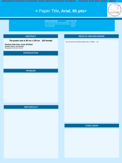 Poster Template for ICATS`2015 - International Conference on