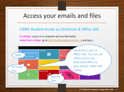 How to access your email and files - CNWL Moodle