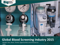 Global Blood Screening Industry 2015 Market Research Report
