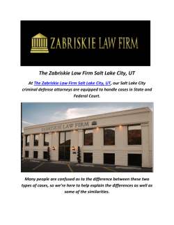 Criminal Defense Attorney By The Zabriskie Law Firm Salt Lake City, UT