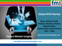 RFID Market Growth, Forecast and Value Chain 2015-2025: FMI Estimate