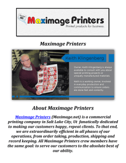 Maximage Printers: Printing Company in Salt Lake City
