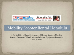 Mobility Scooter Rental Honolulu