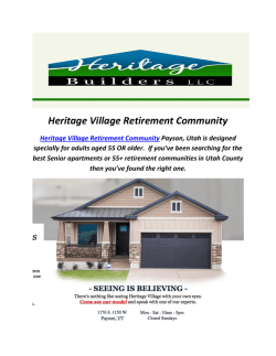 Heritage Village Retirement Community : 55+ Community Utah