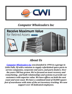 Computer Wholesalers Inc: IT Asset Remarketing Services