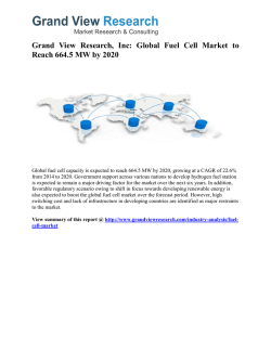 Fuel Cell Market Growth Industry Trends To 2020