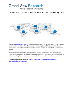Healthcare IT Market Outlook and Forecast up to 2020