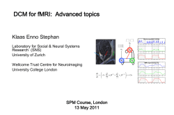 12_DCM_Advanced_FIL20 - Wellcome Trust Centre for Neuroimaging