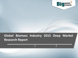 Global Biomass Industry 2015 Deep Market Research Report
