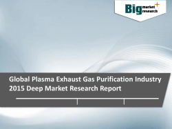 Global Plasma Exhaust Gas Purification Industry 2015 Deep Market Research Report