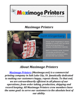 Maximage Printers: Salt Lake City Printers