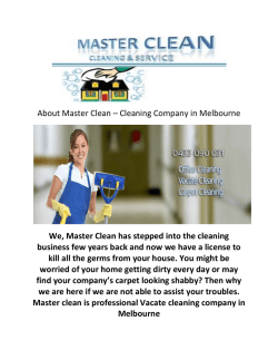 Master Clean : Vacate Cleaning company in melbourne
