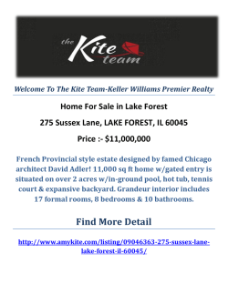 275 Sussex Lane, LAKE FOREST, IL 60045 : Lake Forest Homes For Sale by The Kite Team-Keller Williams Premier Realty