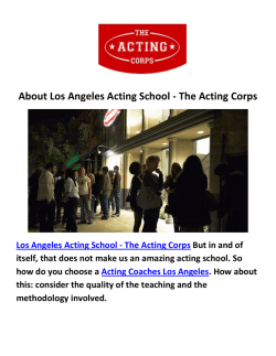 Los Angeles Acting School-The Acting Corps : Acting Coaches in Los Angeles