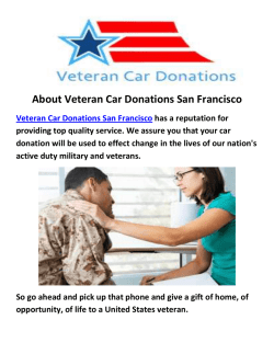 Veteran Car Donations San Francisco CA (415-237-4260)
