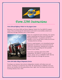 Form 2290 Instructions