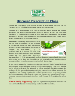 Discount Prescription Plans