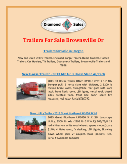 Trailers For Sale Brownsville Or