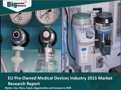 EU Pre-Owned Medical Devices Industry 2015 Market Research Report