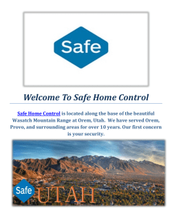Home Security Systems Provo by Safe Home Control
