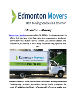 Edmonton Moving Company