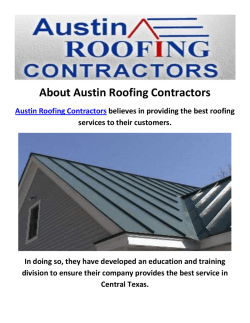 Austin Roofing Contractors :  Metal Roofing in Austin