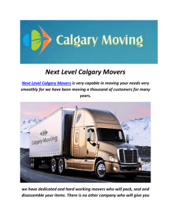 Next Level Calgary Movers : Calgary Moving Company