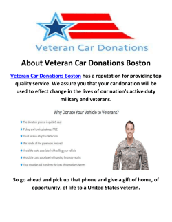 Veteran Car Donations in Boston