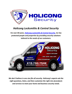 Holicong Locksmiths & Central Security In Hunterdon NJ