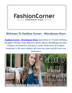 Warehouse Fashion Stores by Fashion Corner