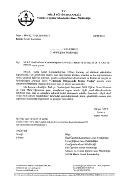 G&uuml;n&uuml;m&uuml;z D&uuml;nyasında Benim Yerim&acute; konulu resim yarışması i&ccedil;in