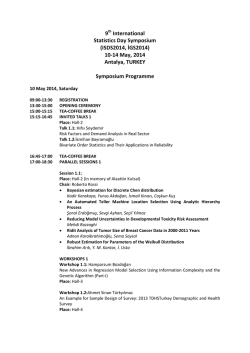 9 International Statistics Day Symposium