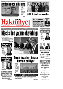 (22 kas\375m.qxd) - &Ccedil;orum Hakimiyet Gazetesi