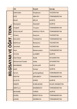 İ BİLGİSAYAR VE Ö ĞRT. TEKN.