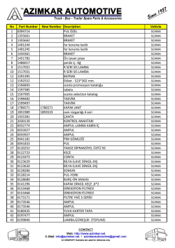 No Part Number New Number Description Vehicle 1 0394714 PUL