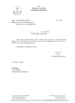 I sparta GUzel Sanatlar Lisesi ve Isparta Spar Lisesi Yetenek Smavl