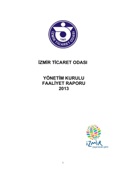 izmir ticaret odası yönetim kurulu faaliyet raporu 2013