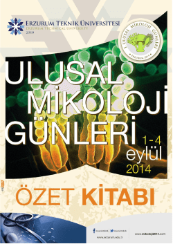 Özet Kitabı - 1. ulusal mikoloji günleri