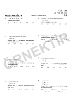 MATEMATİK-1