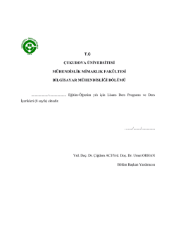 CU - CENG Ders İcerikleri