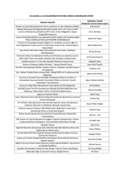 22.ULUSAL ve ULUSLARARASI KATILIMLI S&Ouml;ZL&Uuml; SUNUMLARI